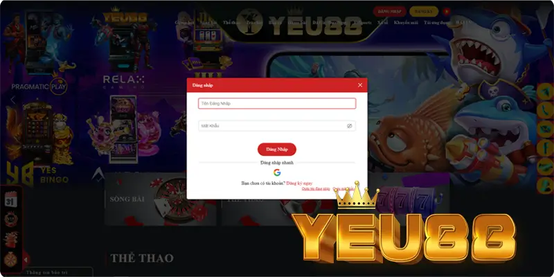 Các bước đăng nhập để khám phá siêu phẩm game tại Yeu88