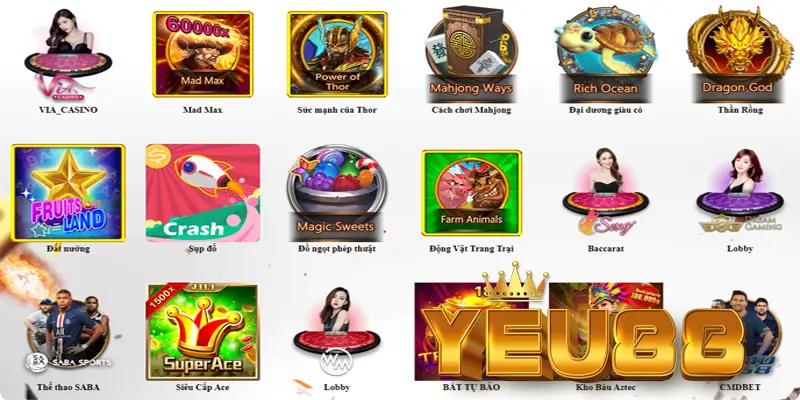 Kho game cực khủng và đa dạng tùy chọn